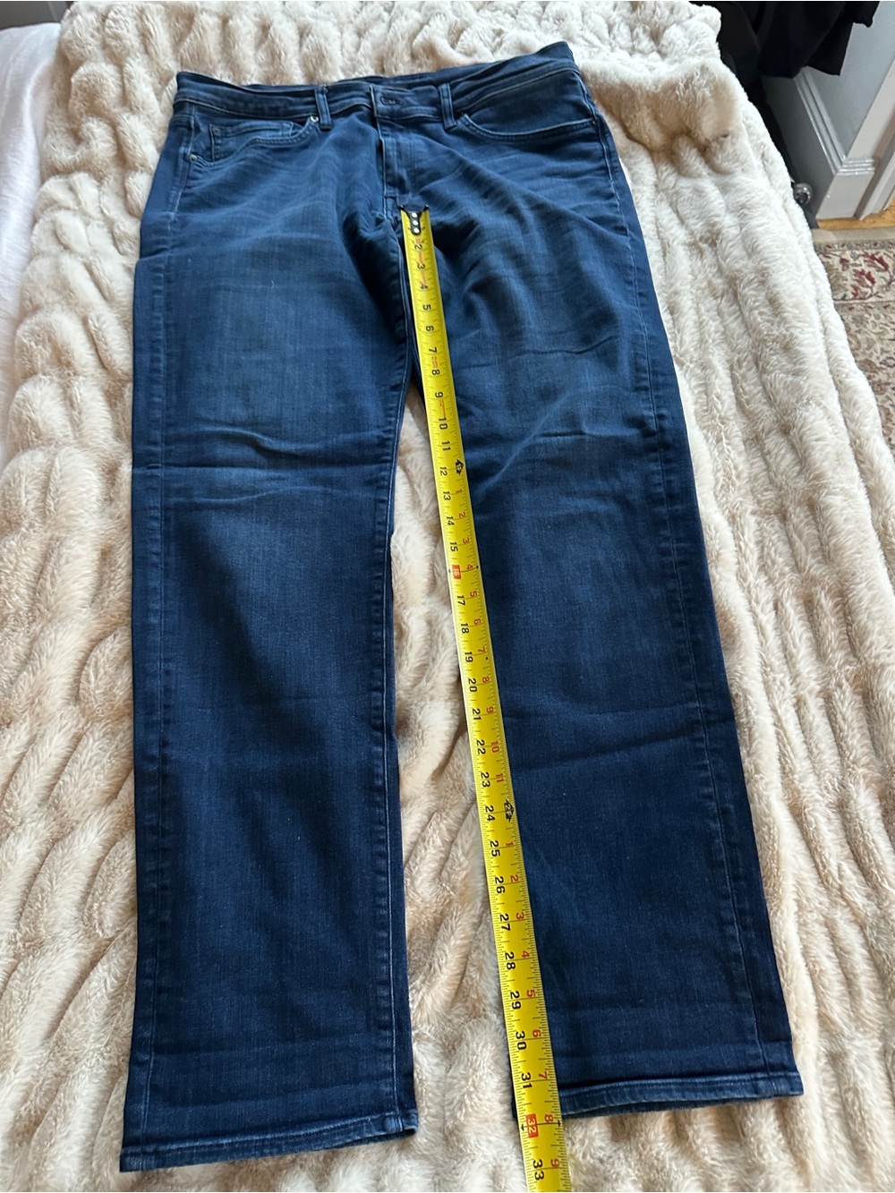 Joe Jeans 36 x 30 Men's Dark Blue Straight-Leg Jeans